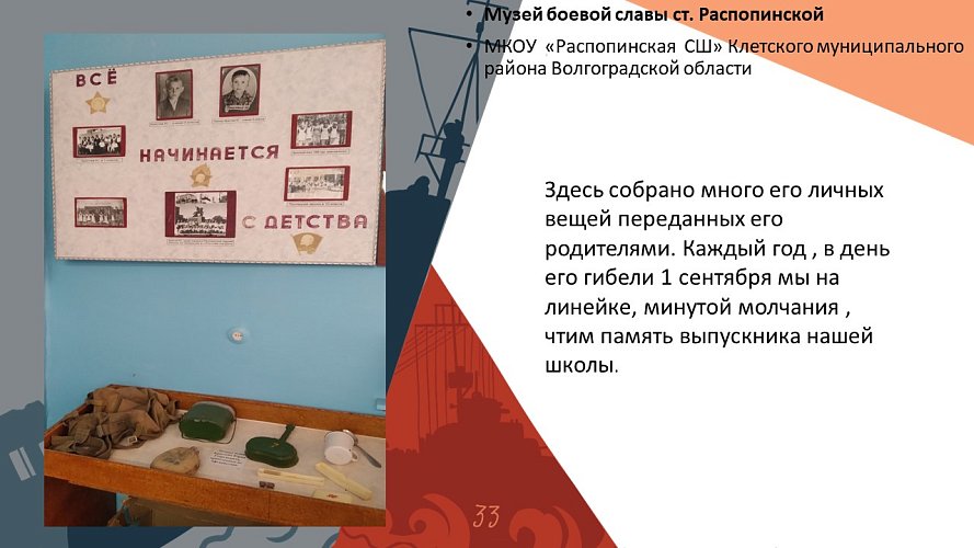 «Музей боевой славы ст. Распопинской»